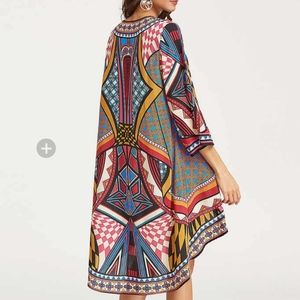 Multicolor Printed Kimono